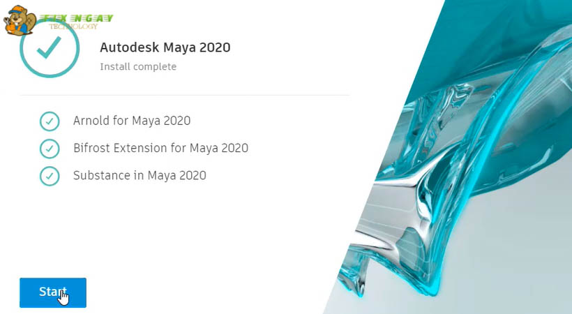 Đã cài đặt Maya 2020