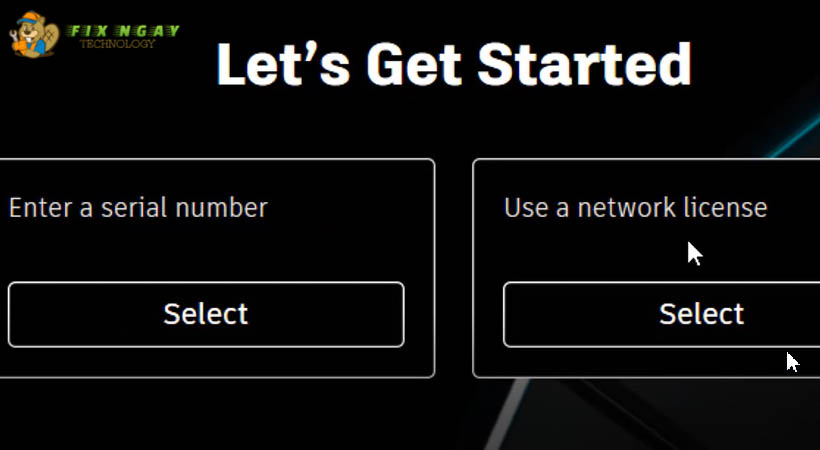 Chọn Select của “Use A Network License”