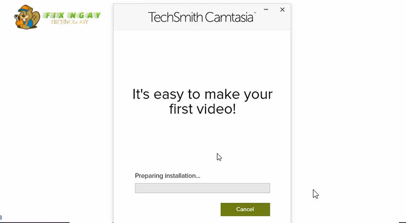 Đợi Camtasia 2022 được cài đặt vào máy tính.