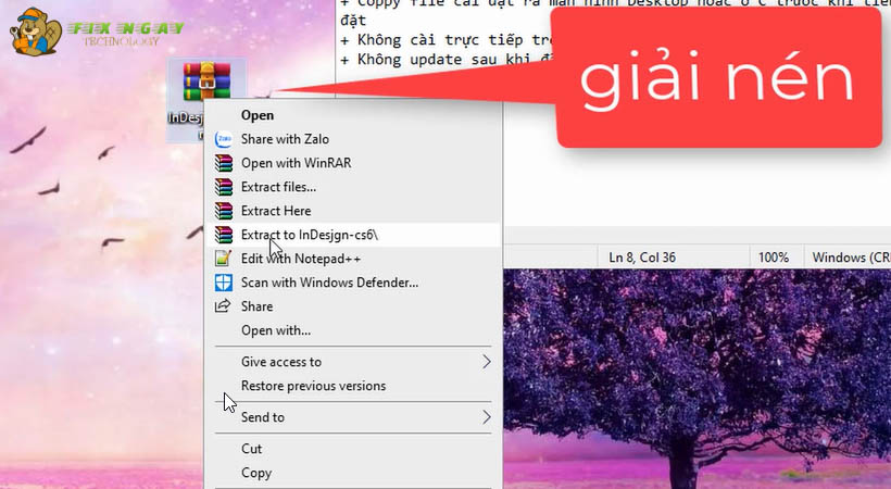 giải nén file tải indesign cs6