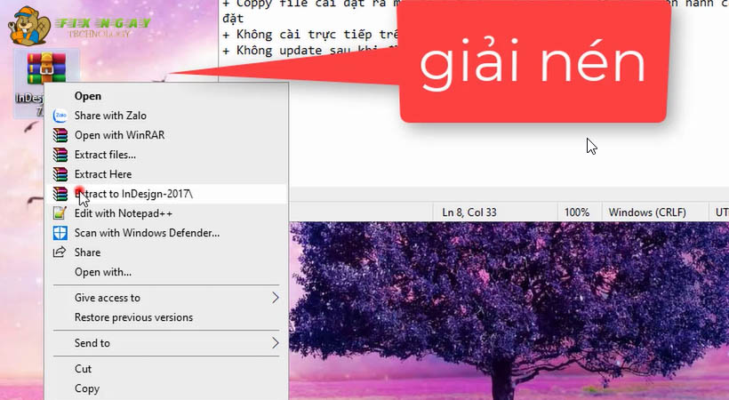 giải nén file để tải indesign 2017