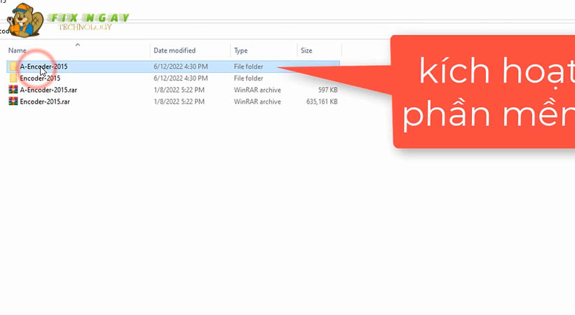 Vào file đã giải nén chọn A-Encoder 2015.