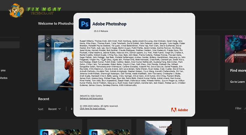 Các yêu cầu của Photoshop 2024.