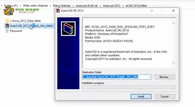 Giải nén Autocad 2012