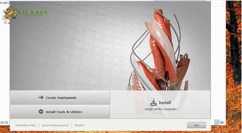 Nhấn chọn Install Tải Autocad 2018