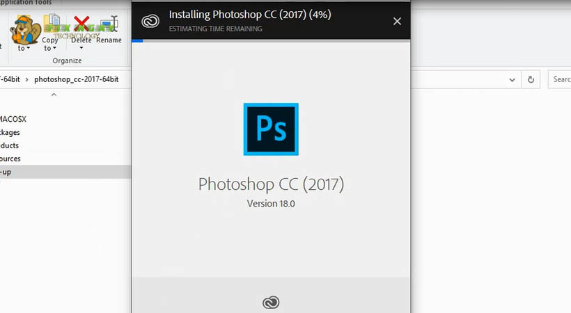 Chọn Setup Photoshop 2017